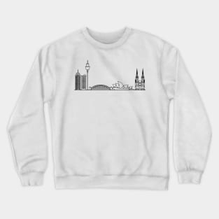 Sydney Skyline in black with details Crewneck Sweatshirt